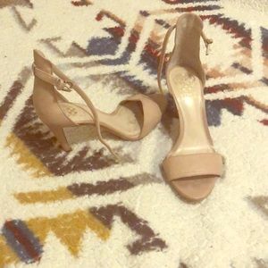 Vince Camuto heels in nude.